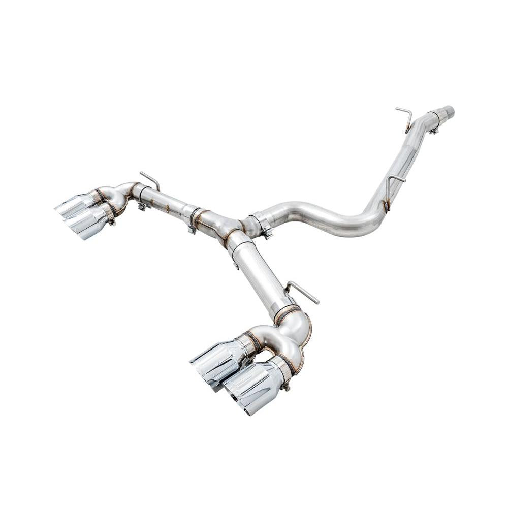AWE Mk7 Golf R Track Edition Exhaust - Chrome Silver Tips 102mm