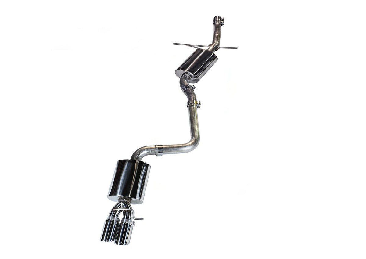 AWE Audi B8 A4 Touring Edition Exhaust - Quad Tip Diamond Black Tips - Does not fit Cabriolet