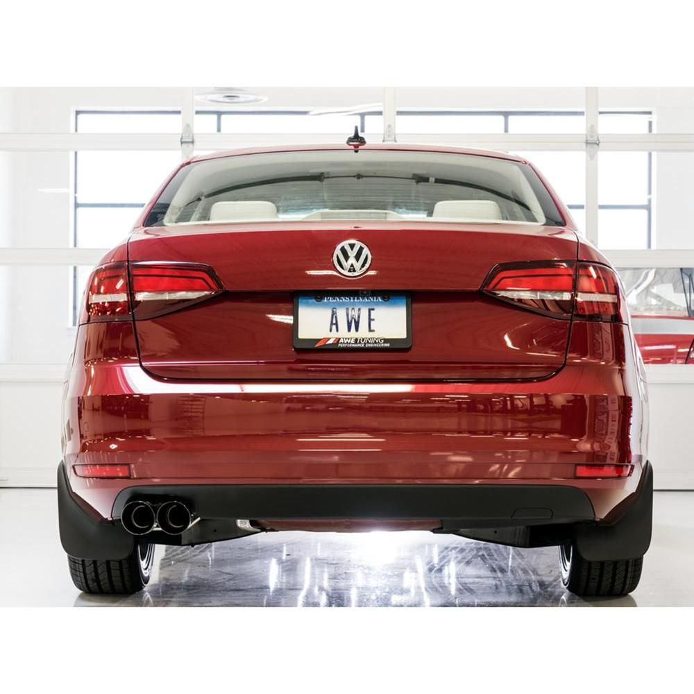 AWE 09-14 Volkswagen Jetta Mk6 1.4T Track Edition Exhaust - Diamond Black Tips