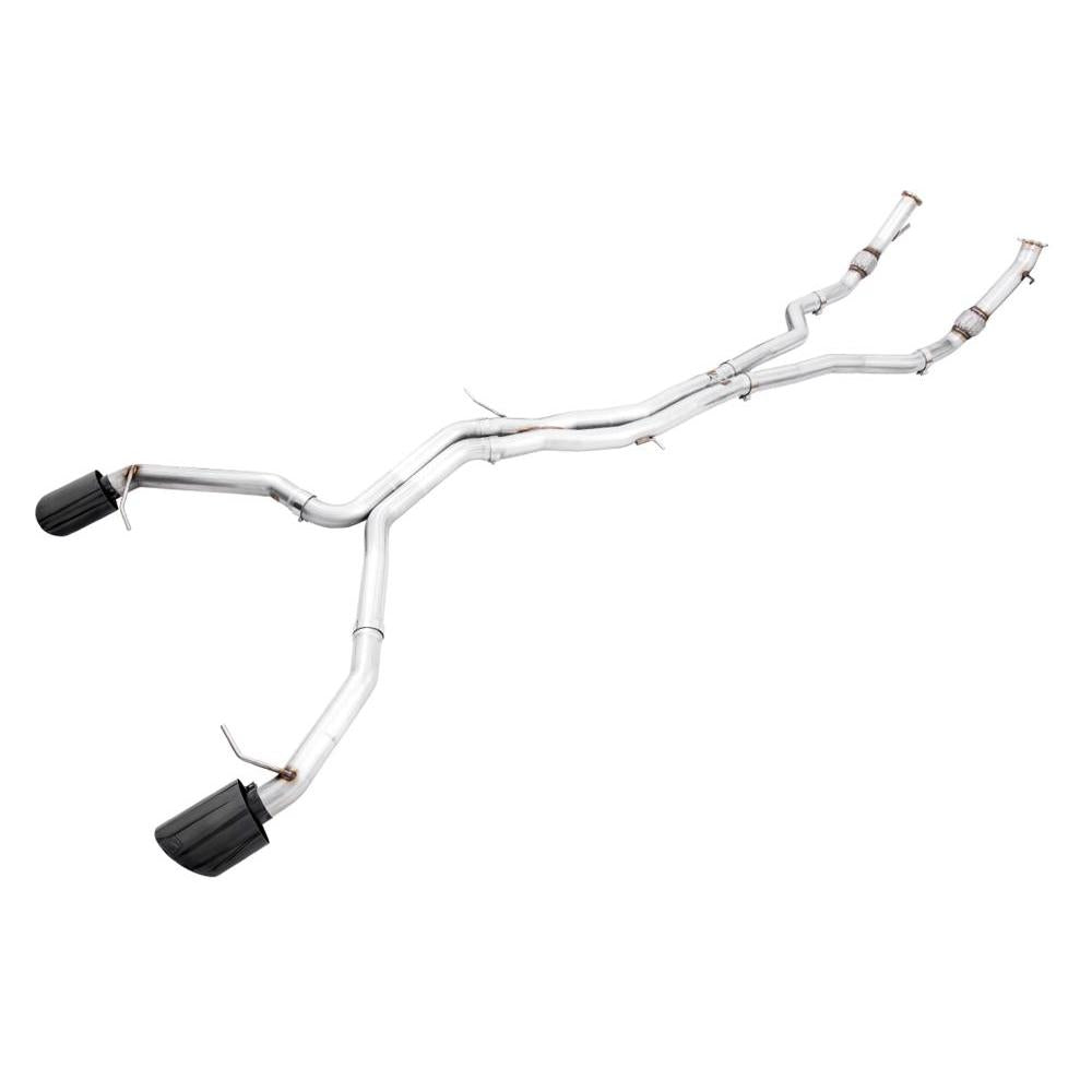 AWE Audi B9 RS5 Sportback Track Edition Exhaust- Non Resonated - Diamond Black RS-Style Tips