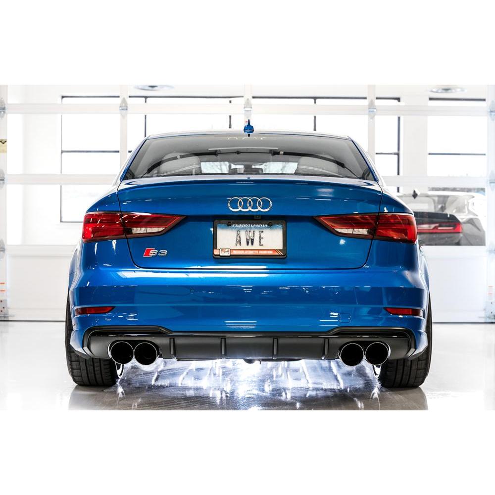 AWE Audi 8V S3 SwitchPath Exhaust w/Diamond Black Tips 102mm