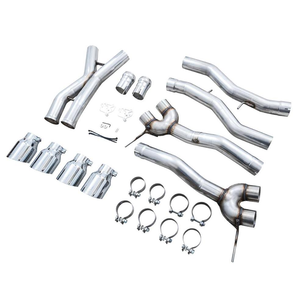 AWE Track Edition Catback Exhaust for BMW G8X M3/M4 - Diamond Black Tips