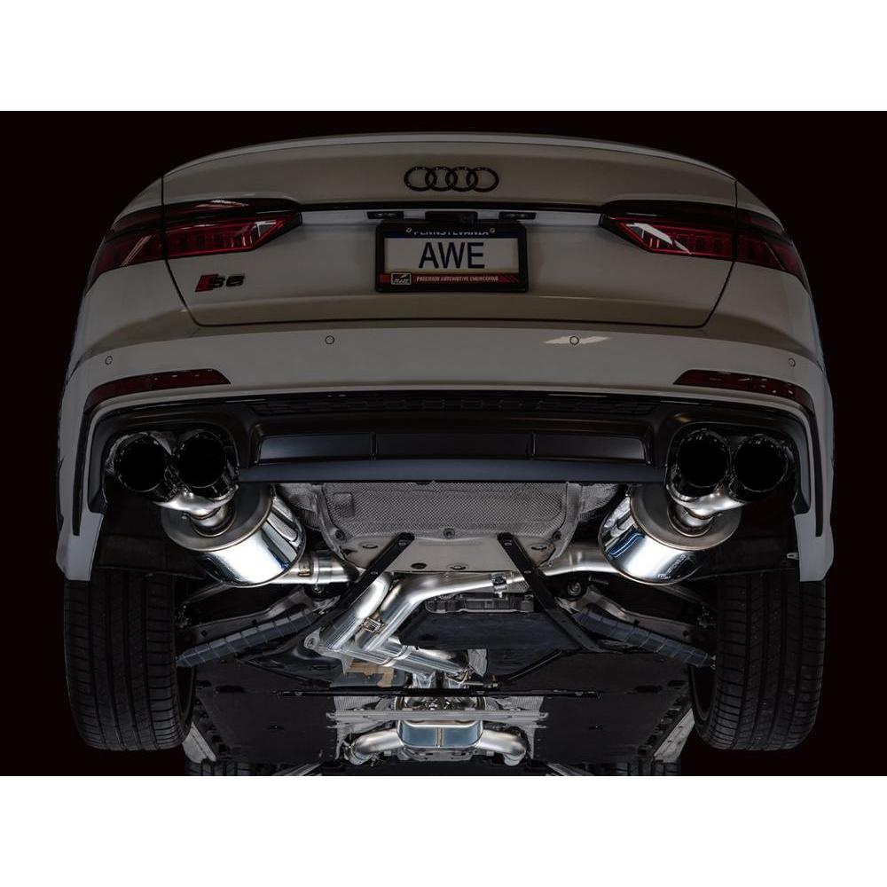 AWE Touring Edition Exhaust for Audi C8 S6/S7 - Diamond Black Tips
