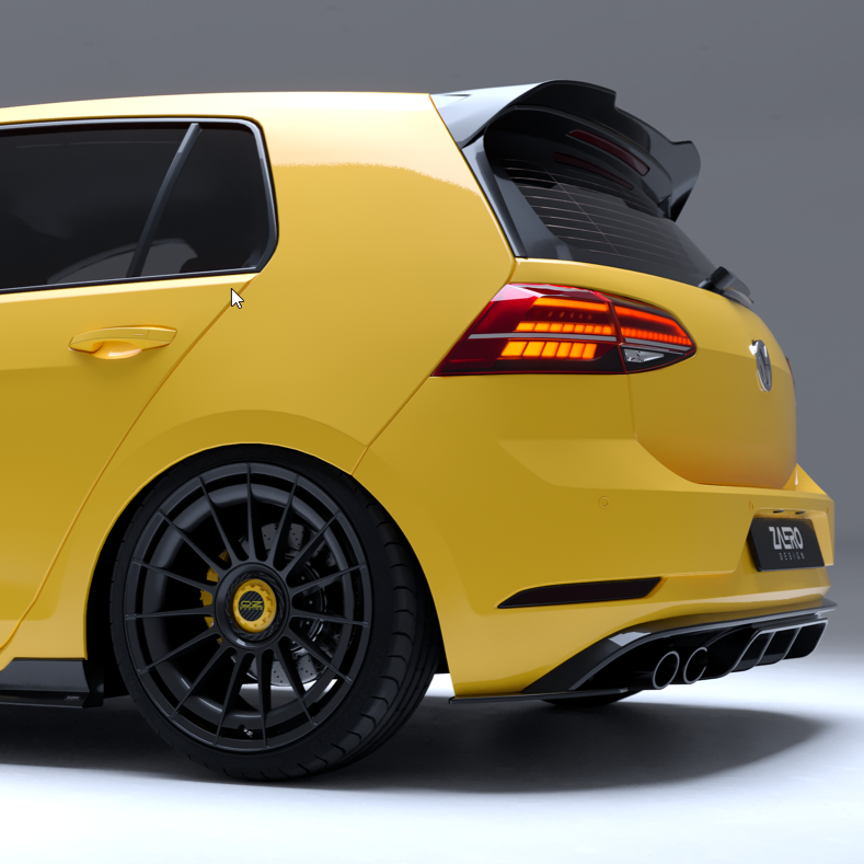 Zaero Design EVO-1 Rear Diffuser for Volkswagen Golf MK7.5R 2018-2021