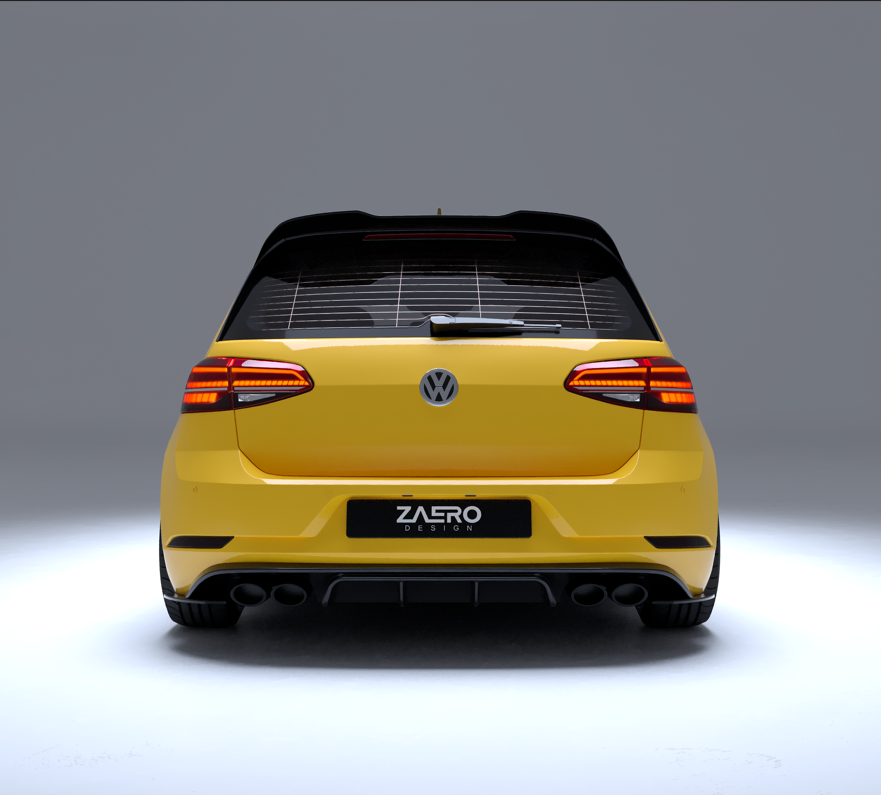 Zaero Design EVO-1 Rear Diffuser for Volkswagen Golf MK7.5R 2018-2021