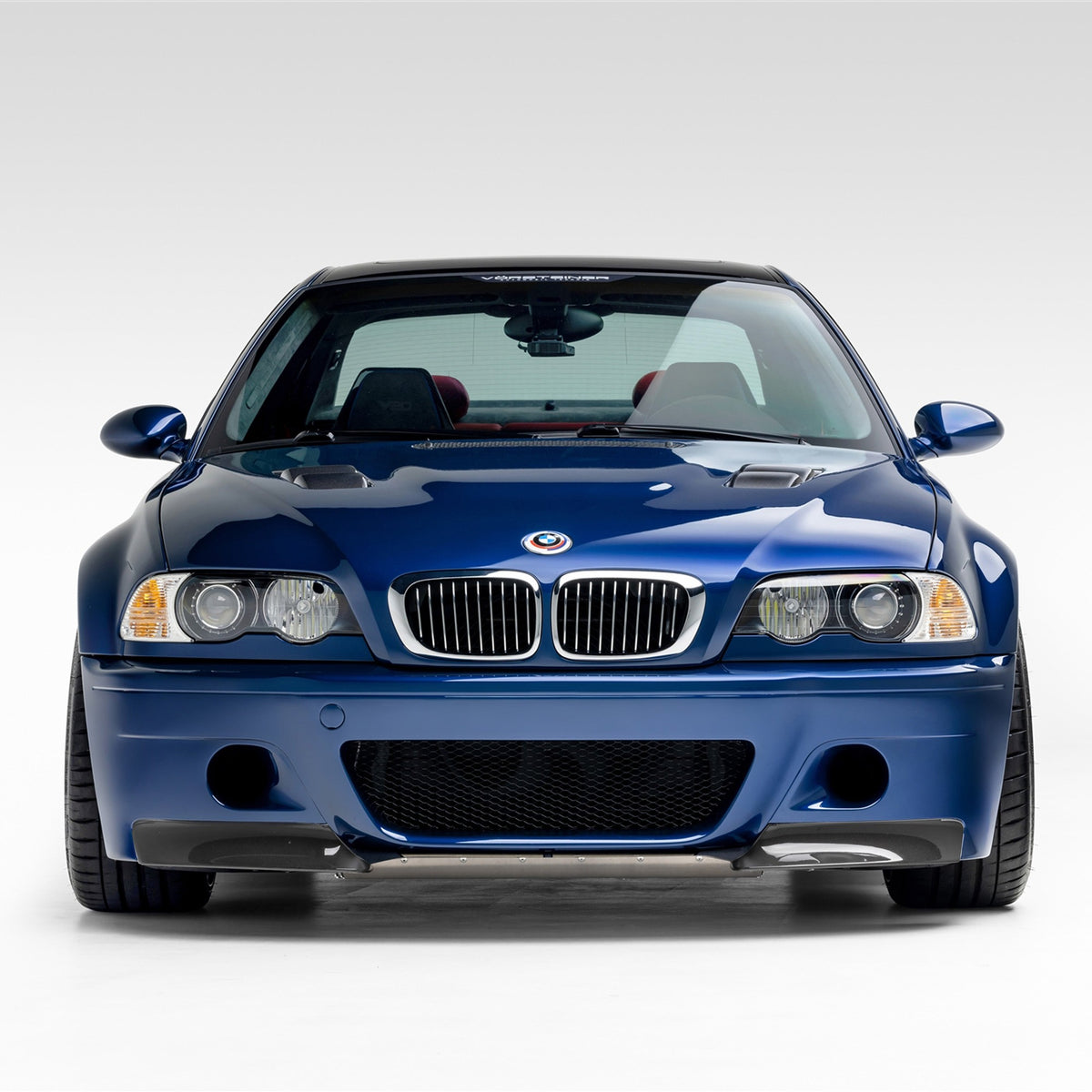 Vorsteiner V20 Aero Front Bumper with 2-Piece Splitter - Gloss Carbon Fibre PP 1x1 - BMW E46 M3 S54