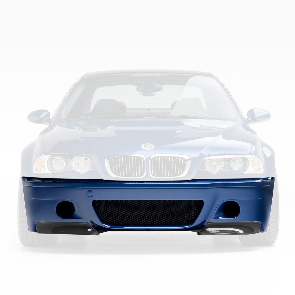 Vorsteiner V20 Aero Front Bumper with 2-Piece Splitter - Gloss Carbon Fibre PP 1x1 - BMW E46 M3 S54
