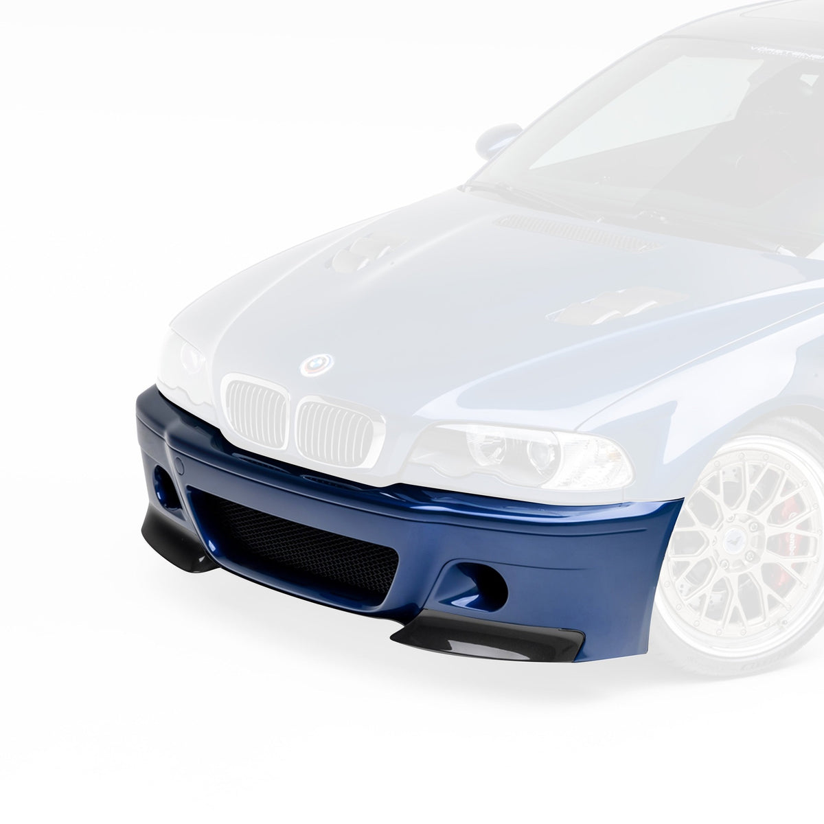 Vorsteiner V20 Aero Front Bumper with 2-Piece Splitter - Gloss Carbon Fibre PP 1x1 - BMW E46 M3 S54
