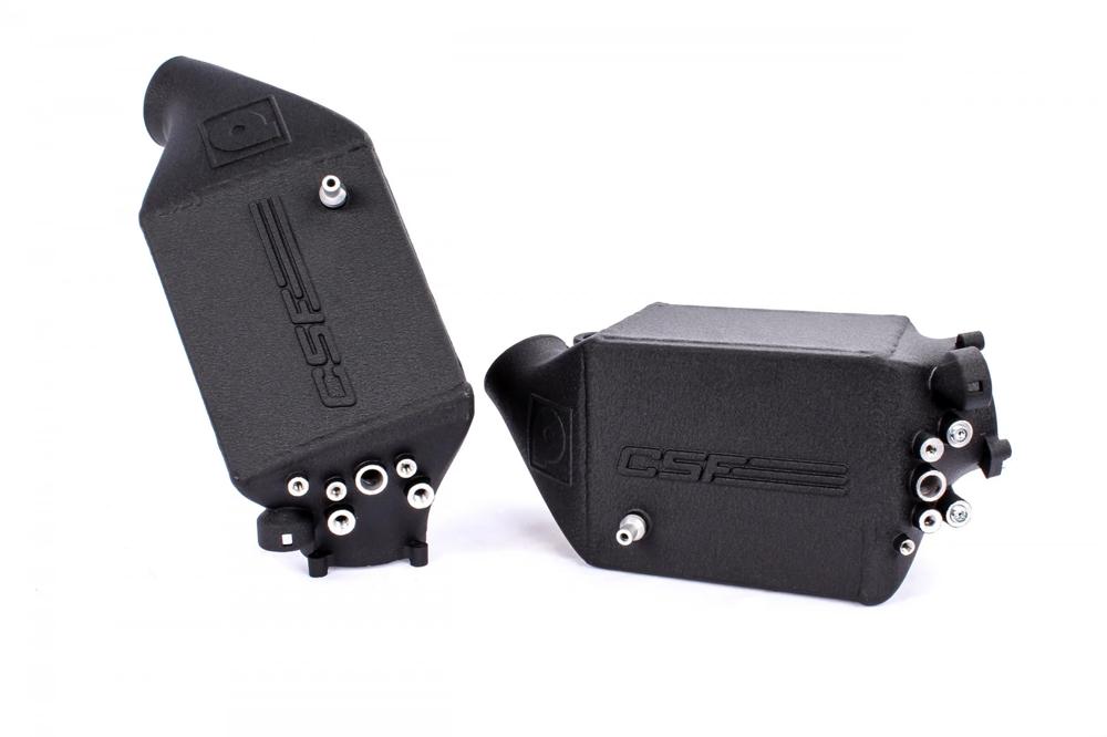CSF BMW F1X M5 &amp; M6 Twin Charge-Air-Cooler Set - Crinkle Black Finish