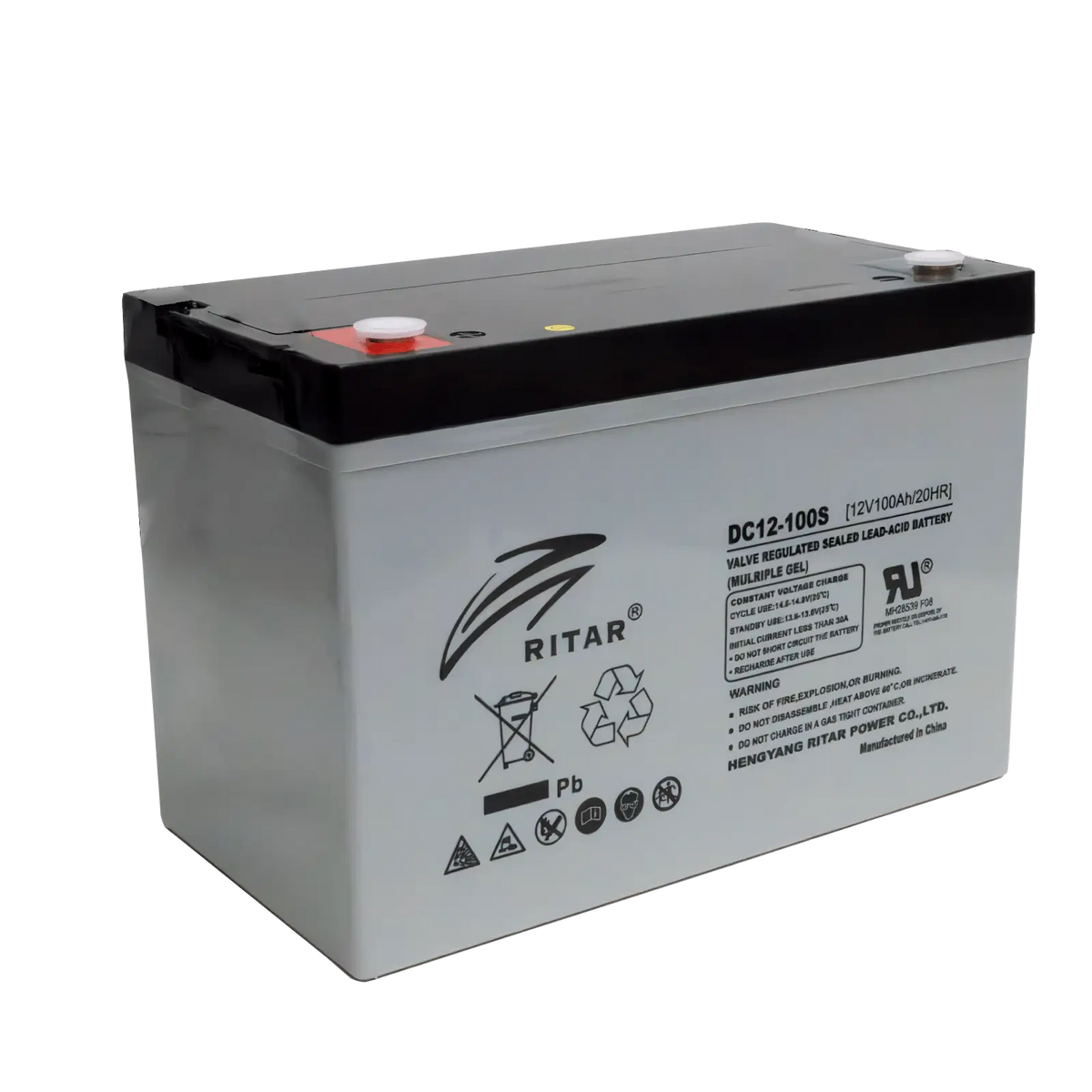 RITAR DC12-100S 12V 100AH Deep Cycle AGM Battery - Image 1