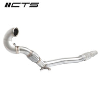 CTS Turbo MQB AWD Exhaust Downpipe with HIGH FLOW CAT (MK7/MK7.5 Golf AWD, Golf R, A3/S3/TT/TT-S Quattro)