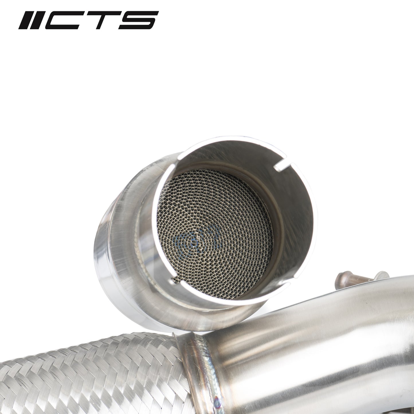 CTS Turbo MQB FWD Exhaust Downpipe with HIGH FLOW CAT (MK7/MK7.5 Golf, GTI, GLI, A3 FWD)
