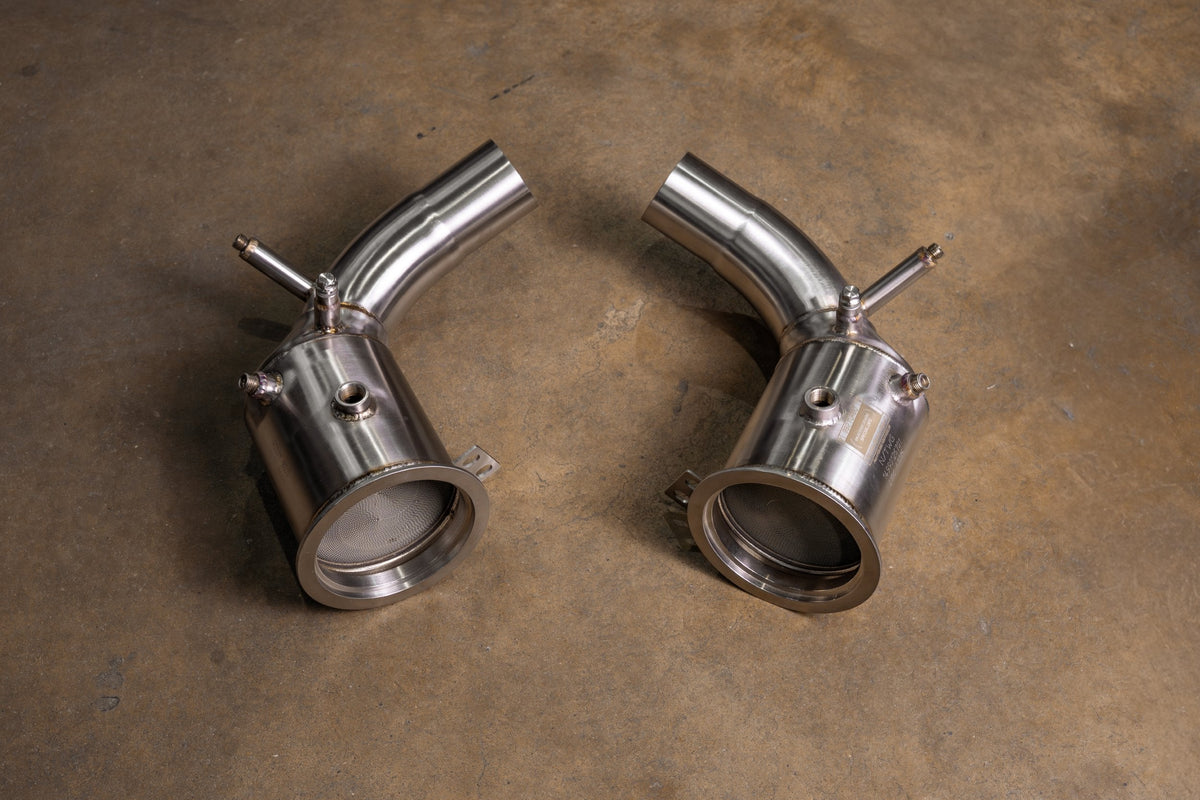 Valvetronic 400 Cell Catted Down Pipes For Porsche 992 Turbo / Turbo S