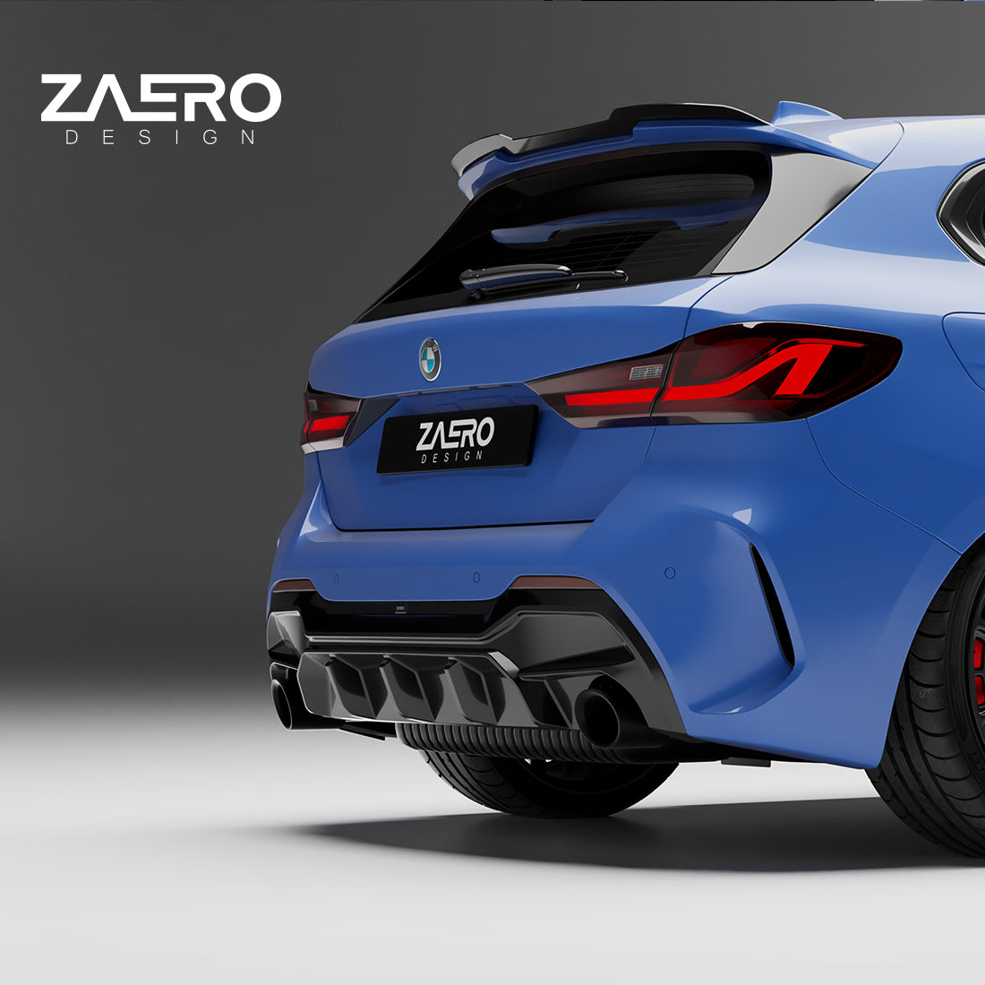 Zaero Design EVO-1 Diffuser for BMW 1 Series F40 (Pre-LCI)[Dual Exit] 2020-2023