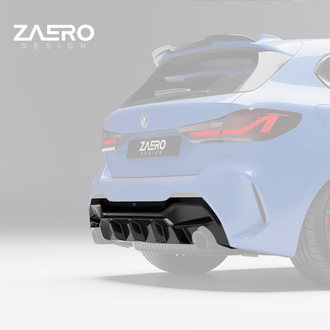 Zaero Design EVO-1 Diffuser for BMW 1 Series F40 (Pre-LCI)[Dual Exit] 2020-2023