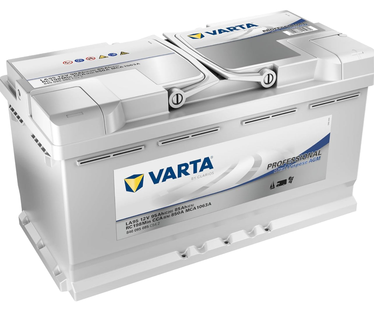 VARTA LA95 Dual Purpose Leisure AGM Battery - 95Ah 850CCA - Image 1