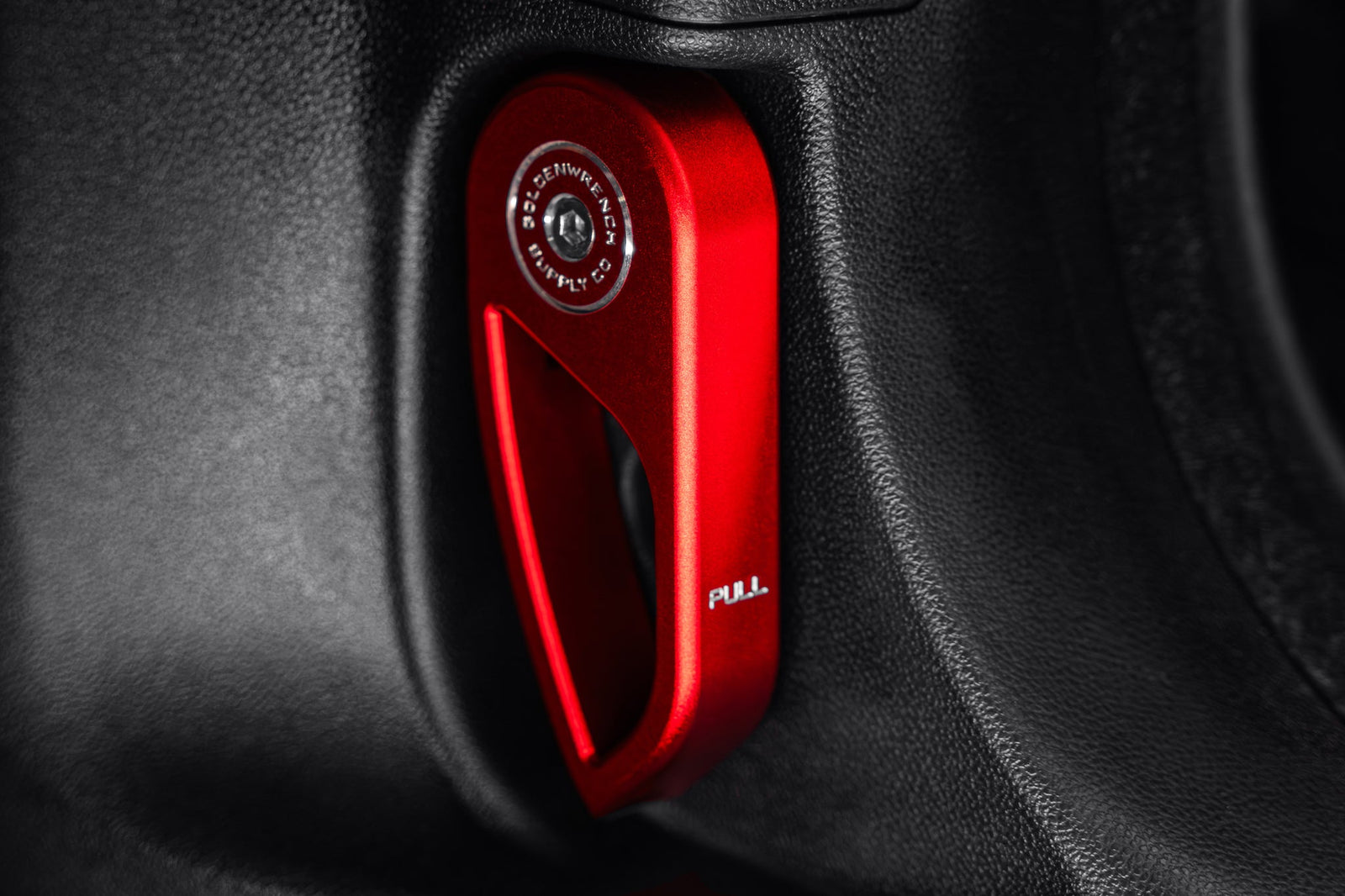 Goldenwrench Supply BMW M Car E9X Series BLACKLINE Performance Edition RED Hood Latch Handle (RHD)