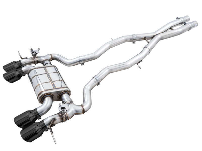 AWE Track Edition Catback Exhaust for BMW G8X M3/M4 - Diamond Black Tips