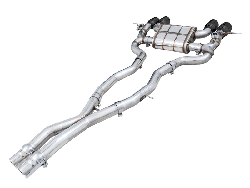 AWE Track Edition Catback Exhaust for BMW G8X M3/M4 - Diamond Black Tips