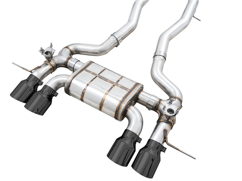 AWE Track Edition Catback Exhaust for BMW G8X M3/M4 - Diamond Black Tips