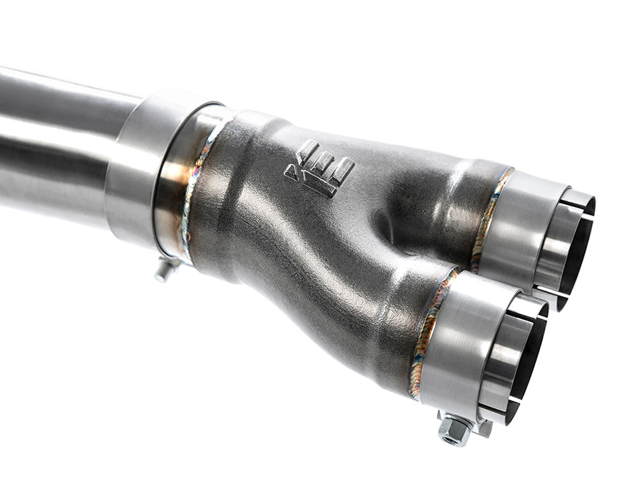 Integrated Engineering Y-Pipe Adapter Kit For 8V RS3 Exhaust Systems | Used to adapt to stock downpipe/catback