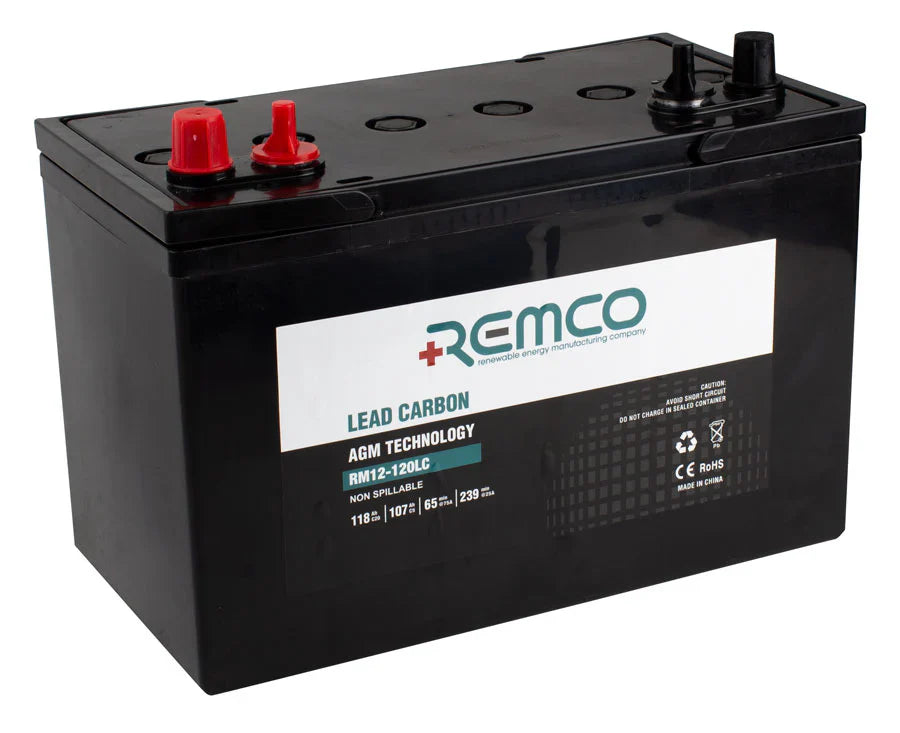 Remco 12V 120AH Lead Carbon Deep Cycle Battery RM12-120LC - Image 1