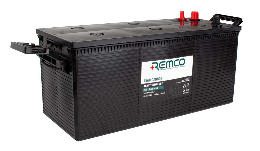 Remco 12V 200AH Lead Carbon Deep Cycle Battery RM12-200LC - Image 1