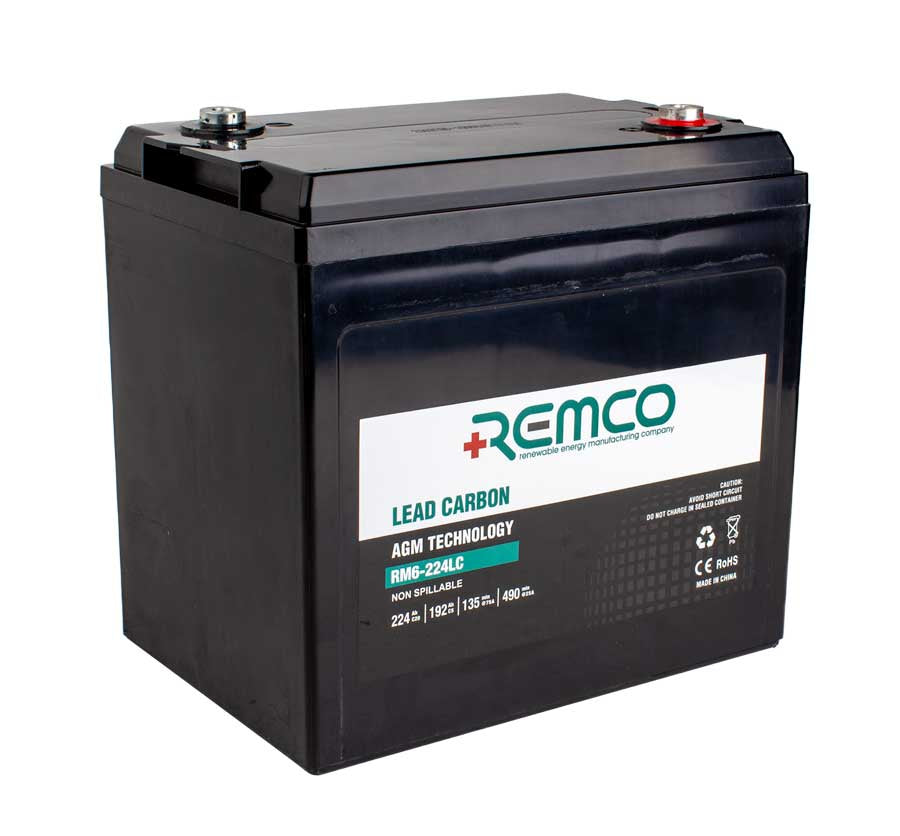 Remco Lead Carbon Deep Cycle Battery RM6-224LC 6V 224AH - Special Order - Image 1