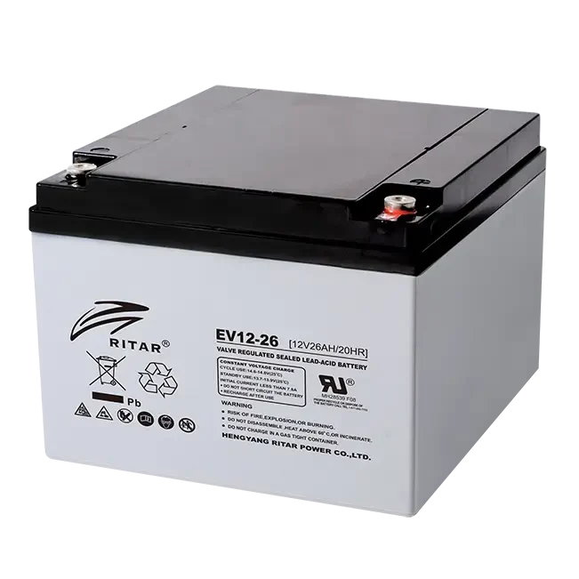 RITAR EV12-26 12V 26Ah AGM Deep Cycle Battery - Image 1