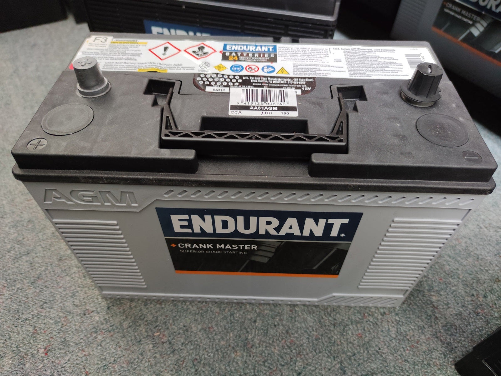 Endurant CM31STUD AA31AGM 1000 CCA 12V Heavy Duty Battery - Image 3