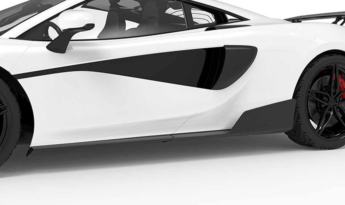1016 Industries McLaren 570S Side Skirts 4pc kit (Twill Carbon)