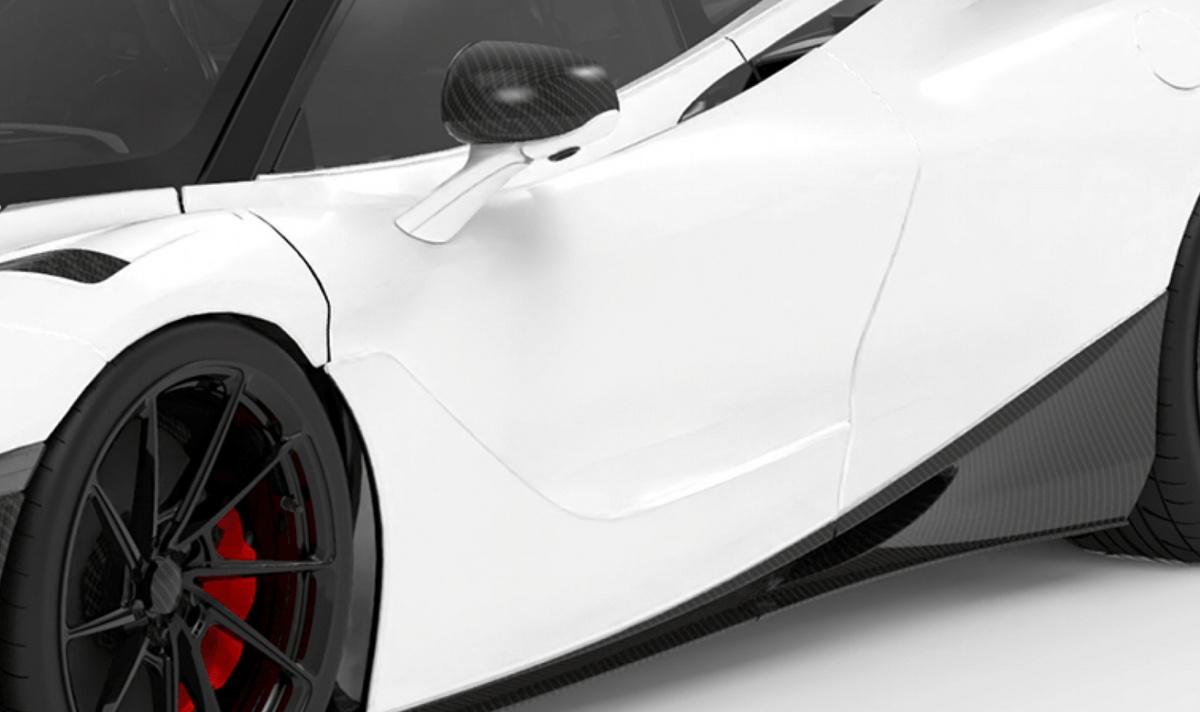 1016 Industries McLaren 720S Door Entrance Covers (Twill Carbon)