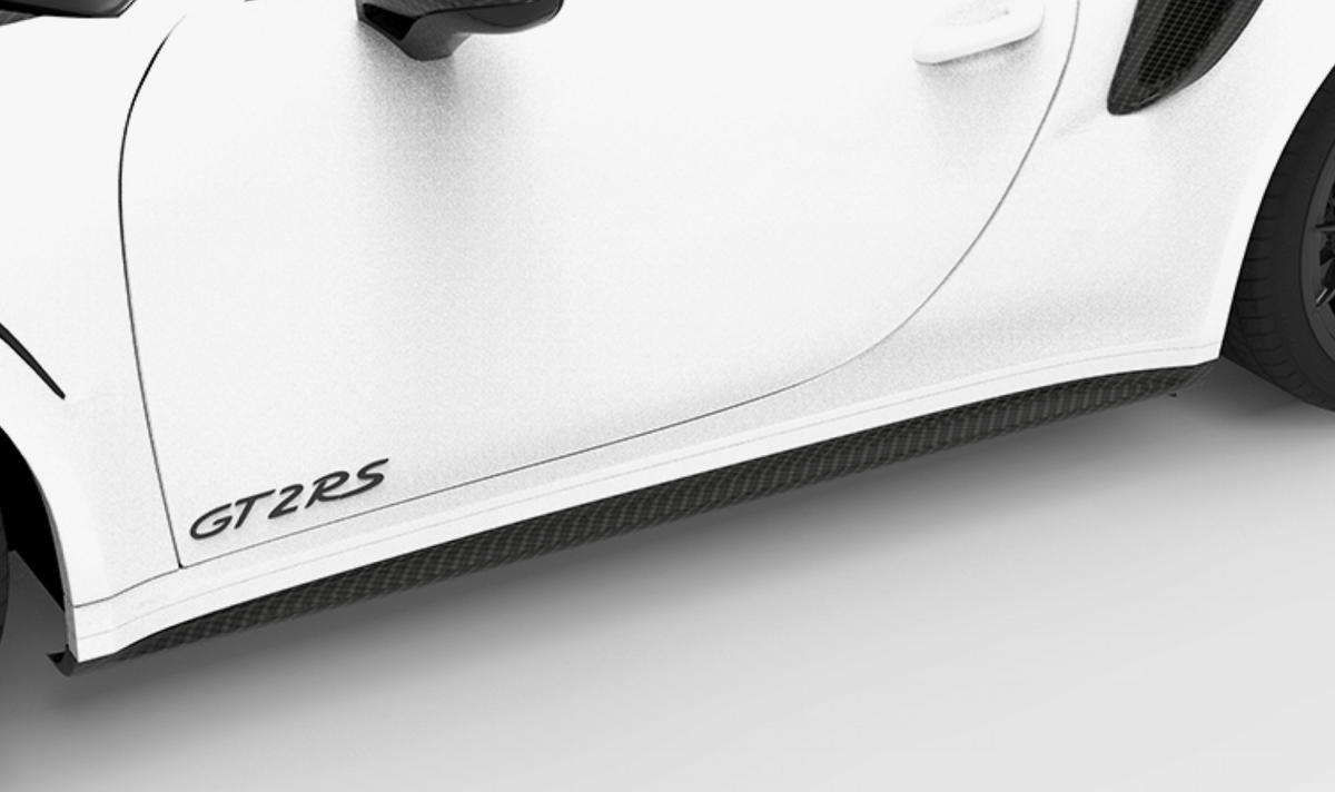 1016 Industries Porsche 991.2 GT2 RS Side Skirts (Twill Carbon)