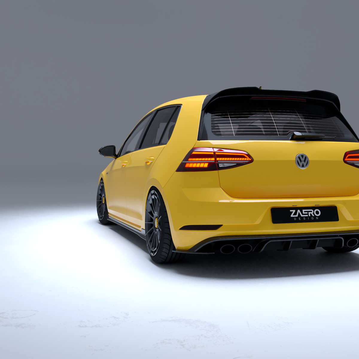 Zaero Design EVO-1 Rear Diffuser for Volkswagen Golf MK7.5R 2018-2021