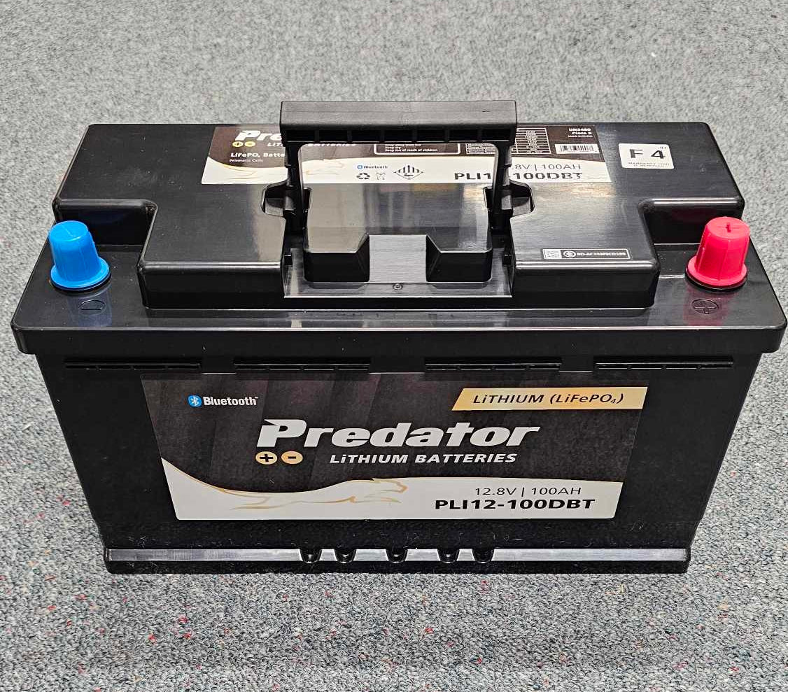 Predator PLI12-100DBT Lithium Deep Cycle Battery DIN100L Euro Campervans - Image 1