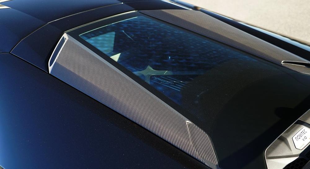 NOVITEC Lamborghini Huracan/EVO/RWD | Roof Air Intake Scoop Only for Cars with Glass-Engine Bonnet - Visible Carbon