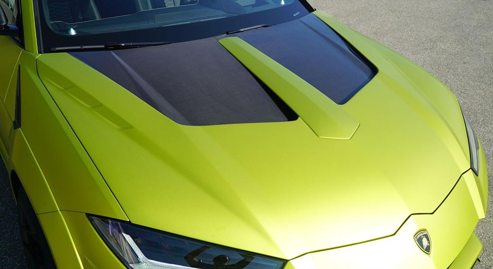NOVITEC Lamborghini Urus | Engine Bonnet - Primed For Painting/Partial Visible Carbon with Primed for Painting Cover