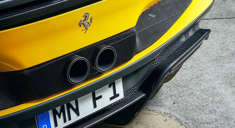 NOVITEC Ferrari 296 GTB | Carbon - Stainless Steel Gold Plated Tailpipes with Gloss Carbon Cover