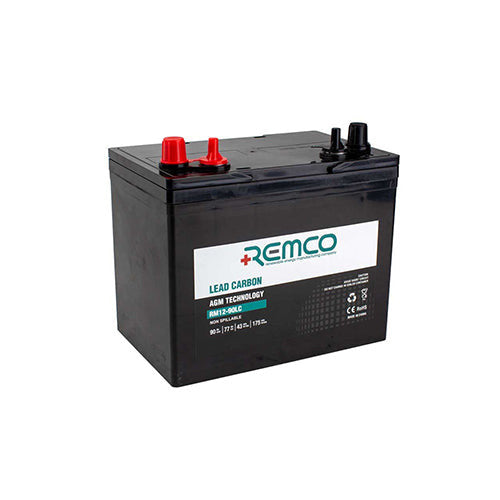 REMCO RM12-90LC 12V 90Ah Lead Carbon AGM Deep Cycle Battery - Image 1