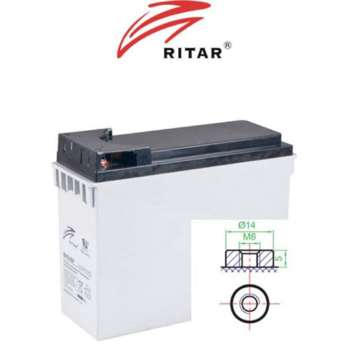 Ritar RA12-55F 12V 55Ah AGM Front Terminal Deep Cycle Battery - Image 1
