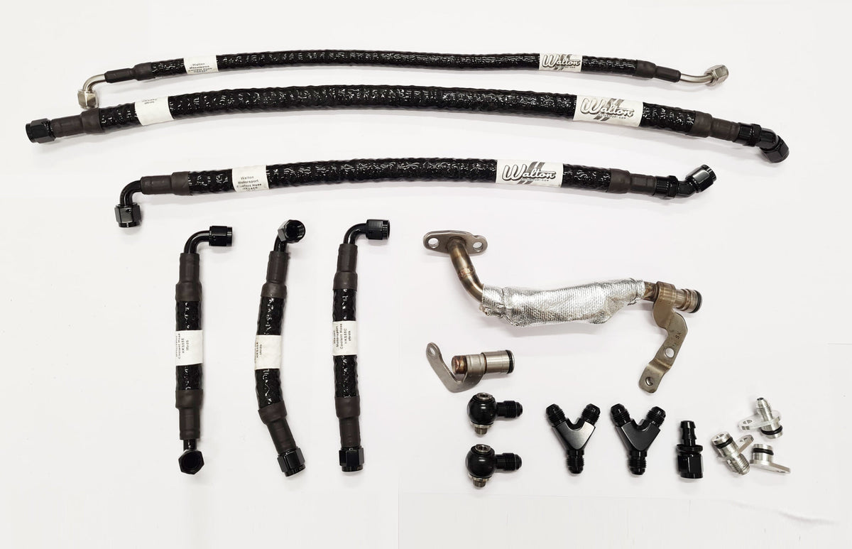 Walton Motorsport BMW S55 Oil Water and Wastegate Cooling Hose Kit