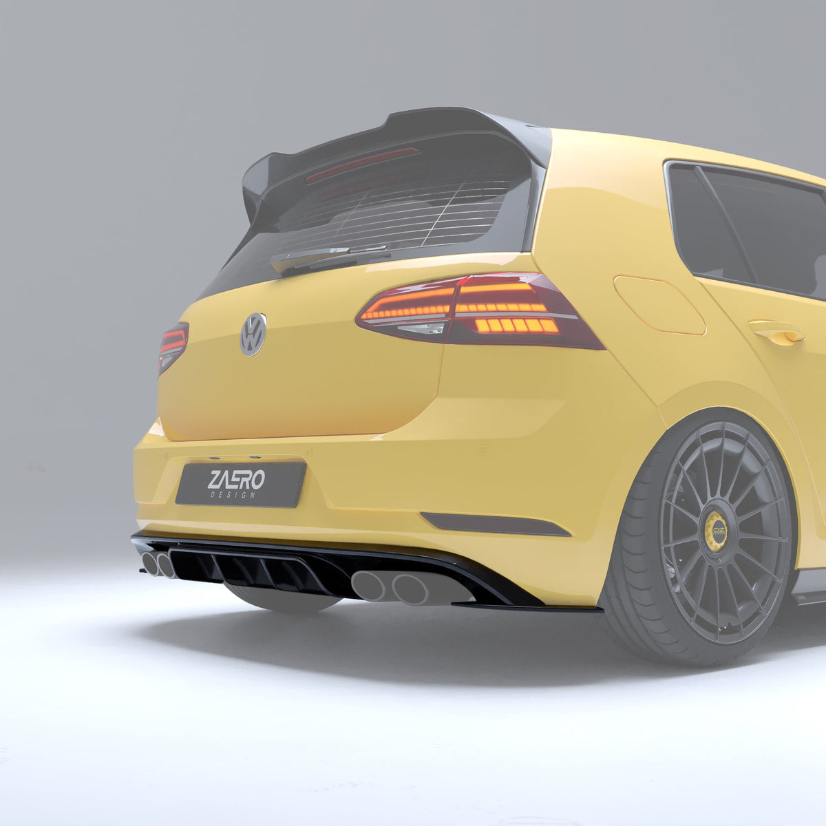 Zaero Design EVO-1 Rear Diffuser for Volkswagen Golf MK7.5R 2018-2021