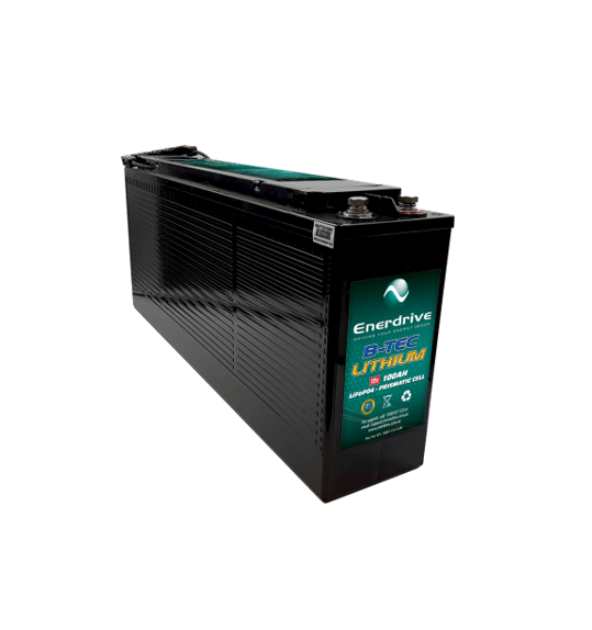 Enerdrive B-TEC LiFePO4 Slim Leisure Battery - 12V 100Ah - Image 1
