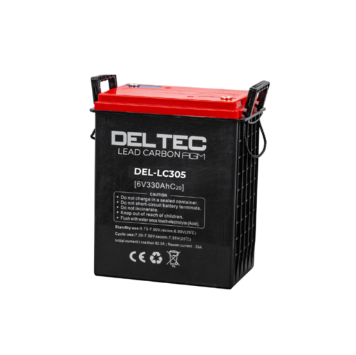 Deltec DEL-LC305 Lead Carbon AGM Deep Cycle Battery - 6V 330Ah - Image 1