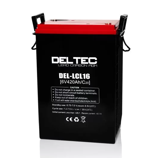 Deltec DEL-LCL16 Lead Carbon AGM Deep Cycle Battery - 6V 420Ah - Image 1