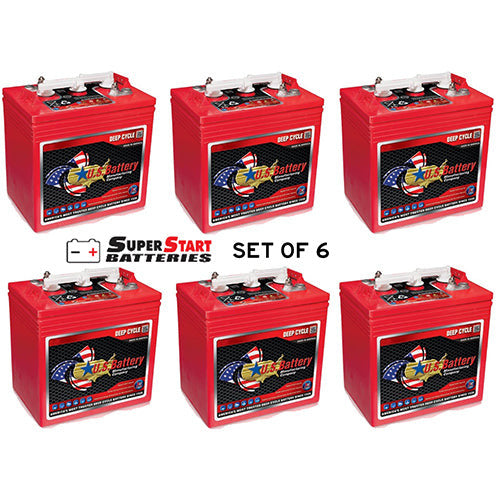 US Batteries Set of 6 US125 XC2 6V 242AH Deep Cycle Batteries - Image 1