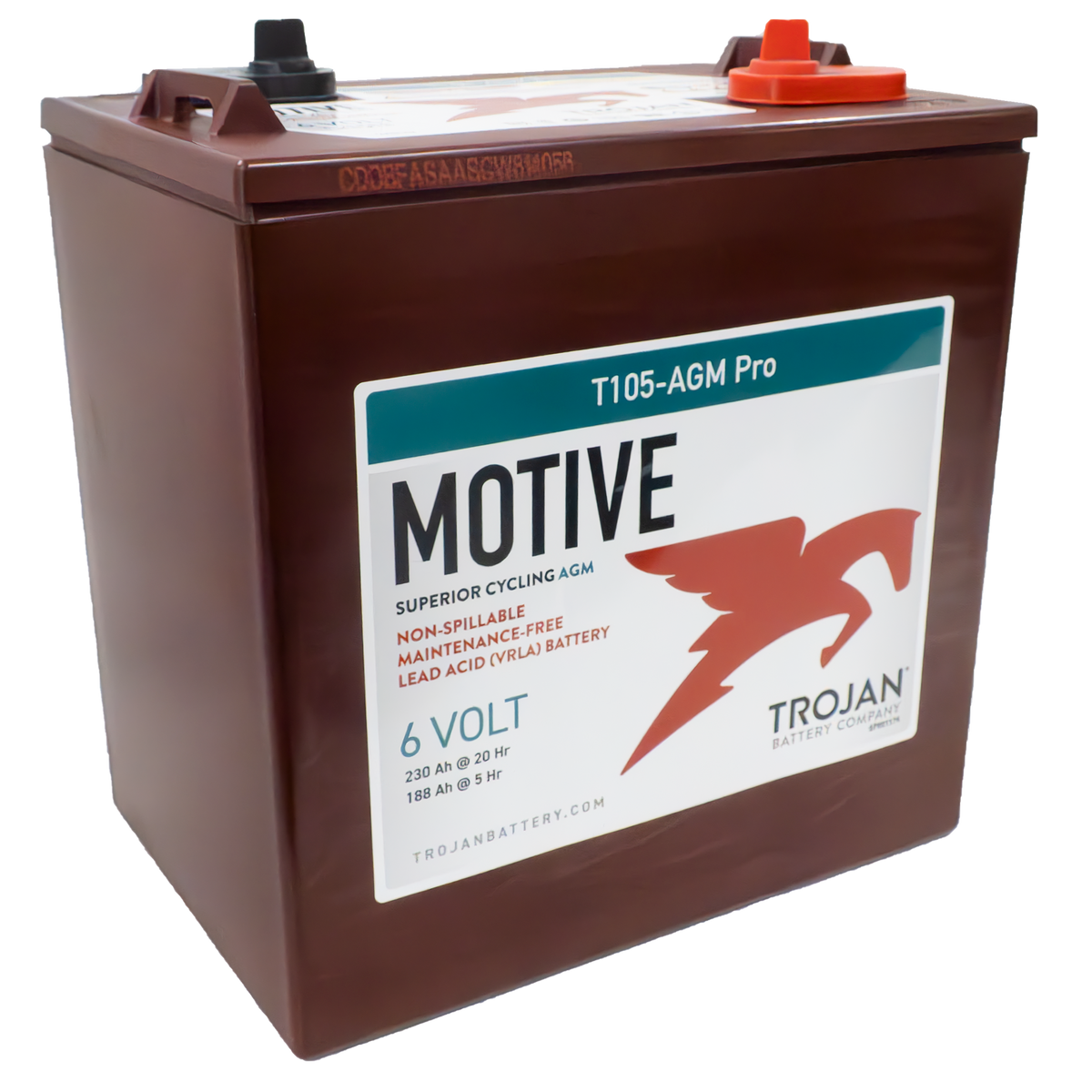 Trojan AGM PRO T105-AGM-PRO 6v AGM Deep Cycle Battery 230ah GC2-6V AGM - Image 1