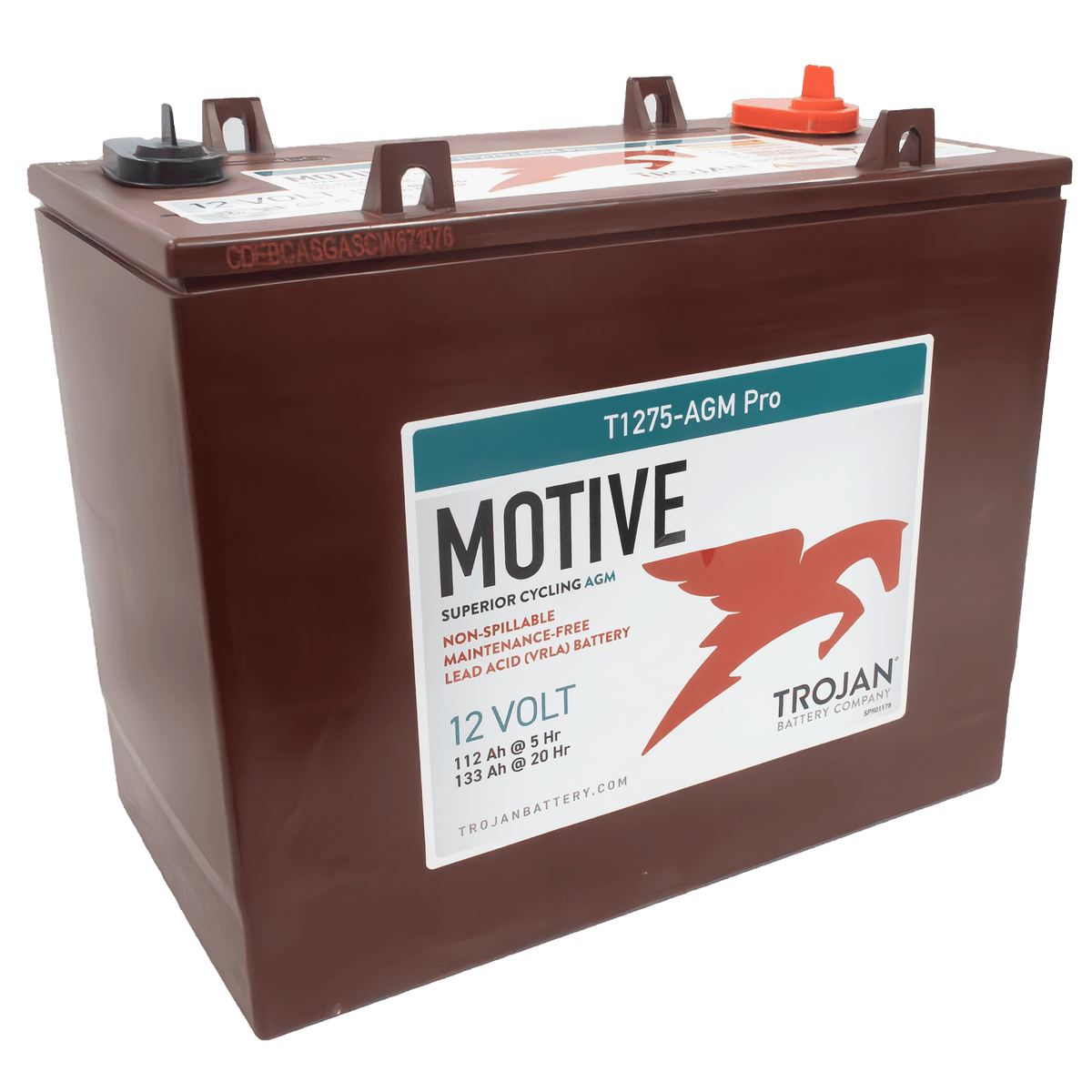 Trojan AGM PRO T1275-AGM-PRO T-1275 AGM Deep Cycle Battery 12v 135AH - Image 1