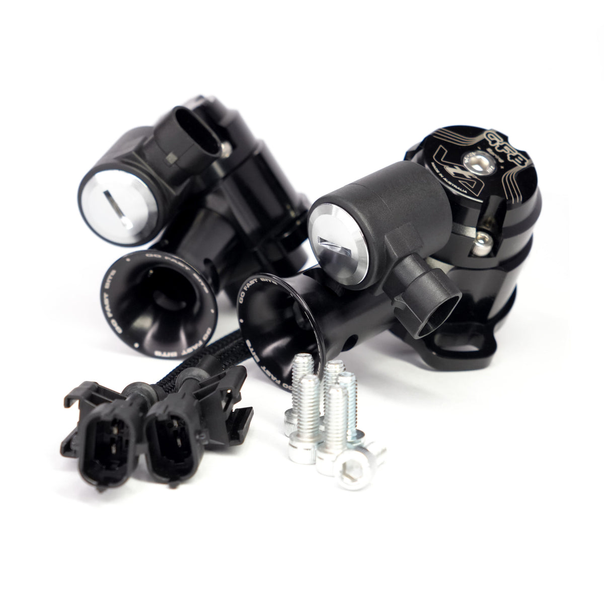GFB VTA with Solenoid &amp; Trumpet-Alfa Romeo Giulia &amp; Stelvio Quadrifoglio V6 models x2 Valves Included (T9416-2)