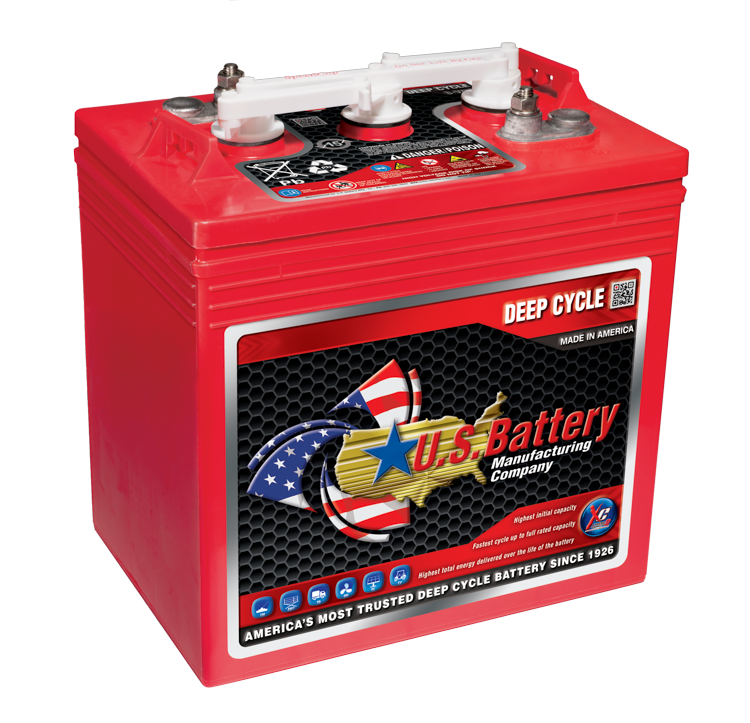 US Batteries US Battery 6 Volt Deep Cycle Battery 232 Ah – US 2200 XC2 (USA Made) - Image 1
